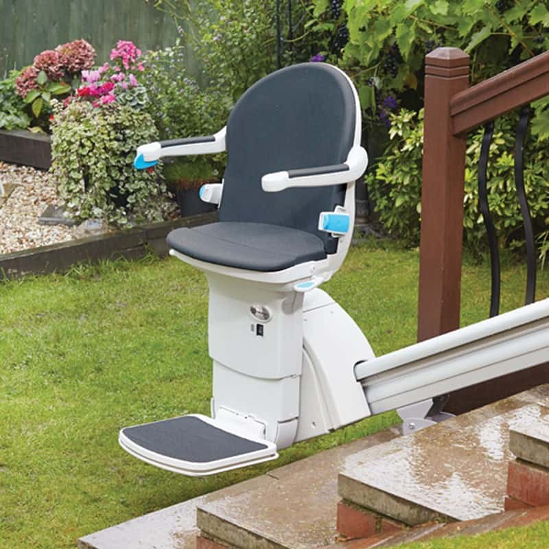 Sacramento Handycare Outdoor stairlift exterior chairstair outside stairlift