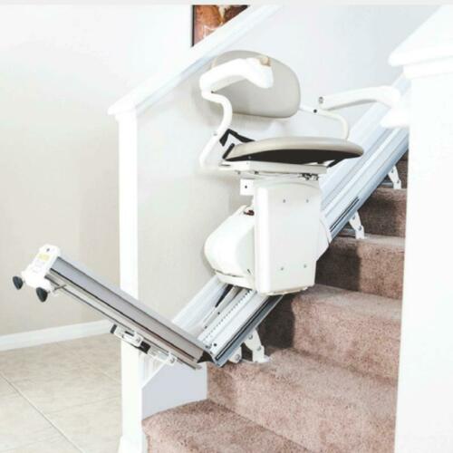 hinged rail retractable folding stairlift installation in Sacramento Ca
